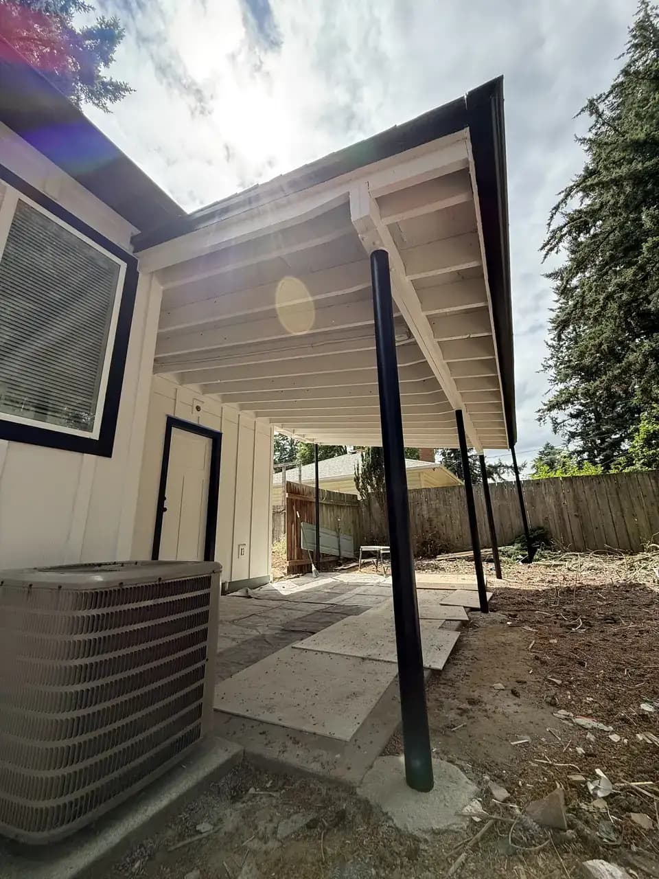 Painting exterior board batten carport soffit — Interior & exterior house painting — recent projects, HANDY TEAM PRO