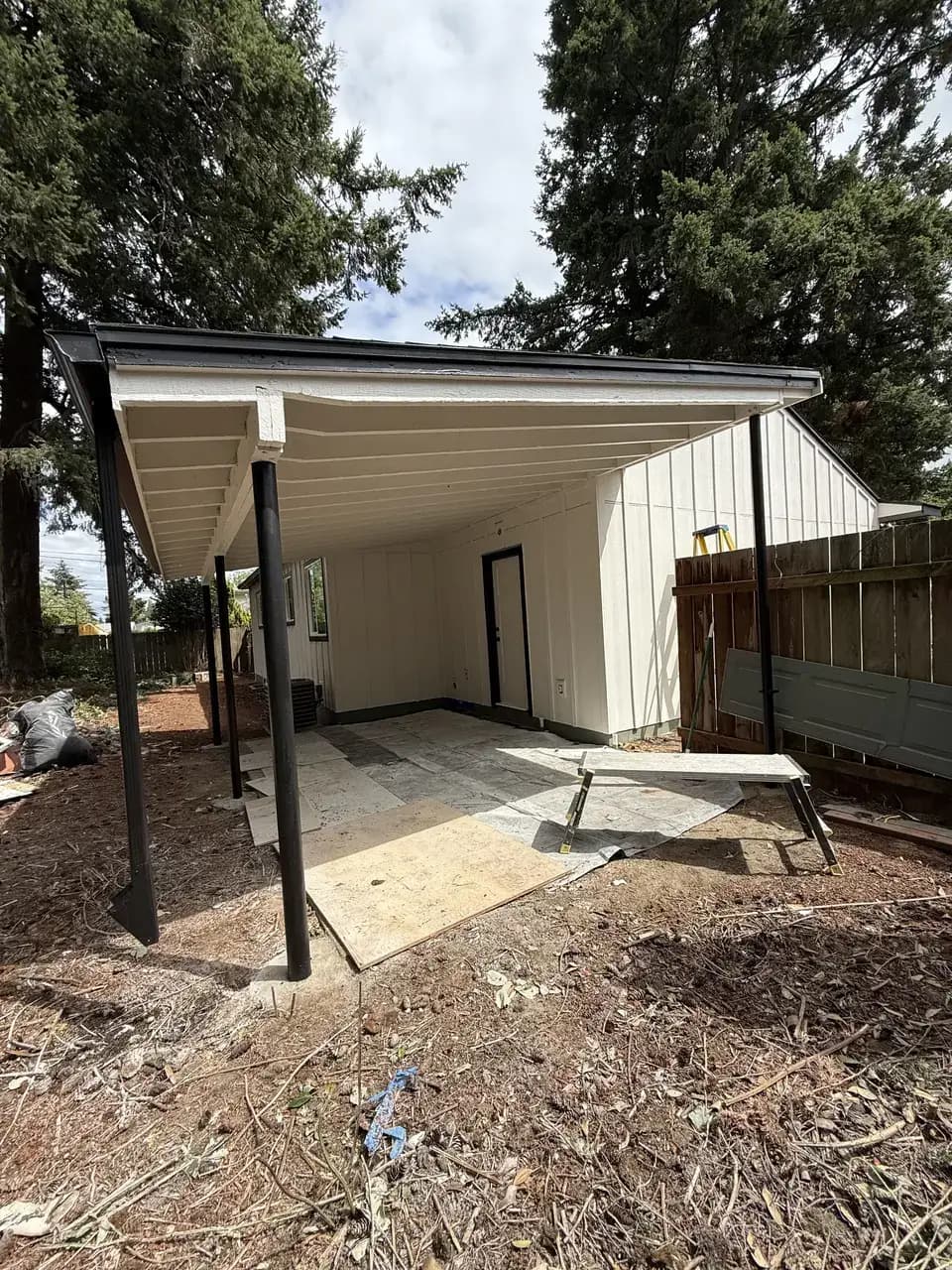 Painting exterior board batten carport — Interior & exterior house painting — recent projects, HANDY TEAM PRO
