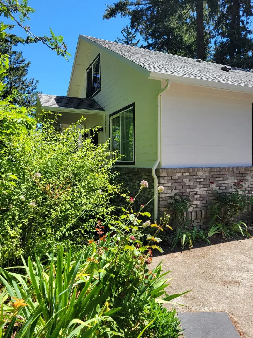 Painting exterior white black trim side — Interior & exterior house painting — recent projects, HANDY TEAM PRO