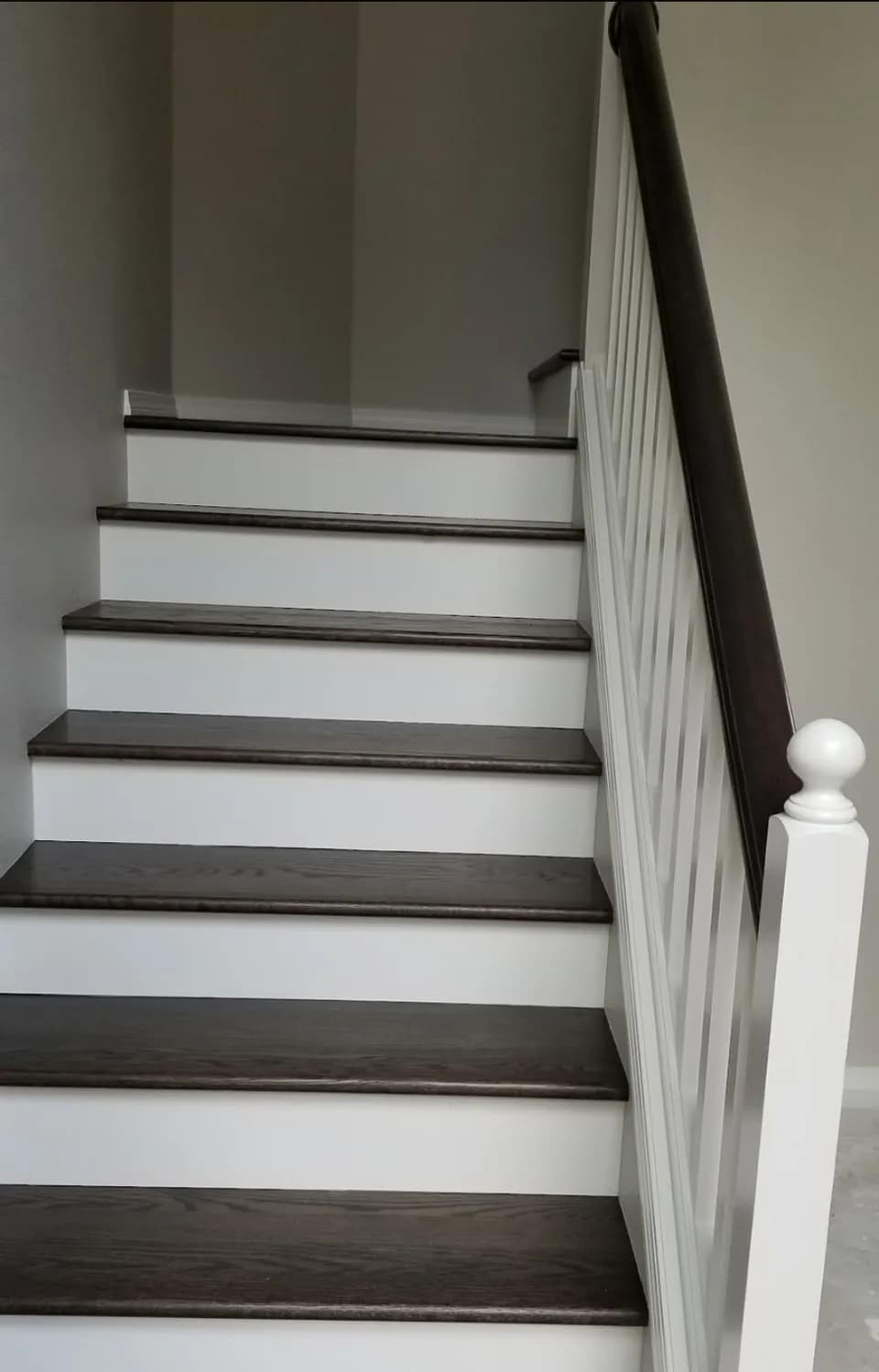 Painting interior stairs white risers — Interior & exterior house painting — recent projects, HANDY TEAM PRO