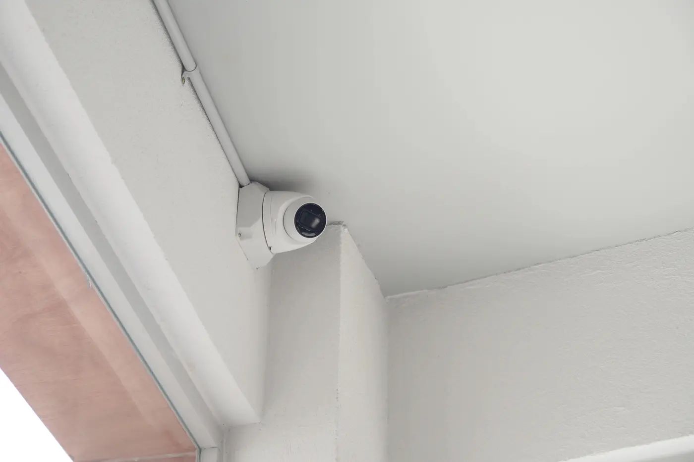 Exterior security cameras around a family home